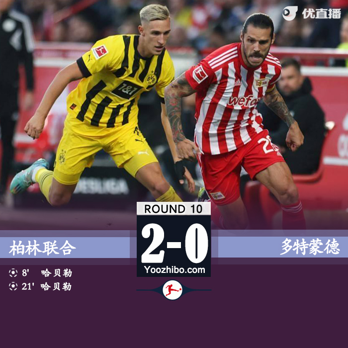 <a href=/zuqiu/zhibode/dortmund/ target=_blank class=infotextkey>多特蒙德</a>0-2柏林联合 科贝尔“超巨失误”送礼哈贝勒双响
