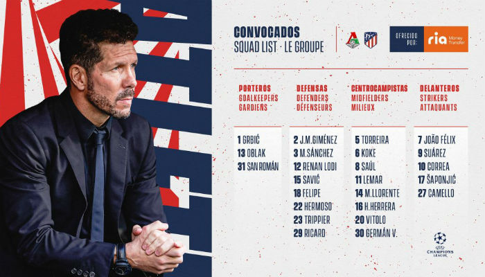 马竞vs莫斯科火车头<a href=/zuqiu360/ouguan/ target=_blank class=infotextkey>欧冠</a>大名单