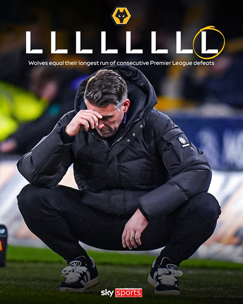 狼队“死亡赛程”来了：17轮仅2分垫底，下周两碰<a href=/zuqiu360/manlian/ target=_blank class=infotextkey>曼联</a>+再踢枪手<a href=/zuqiu360/liverpool/ target=_blank class=infotextkey>利物浦</a>